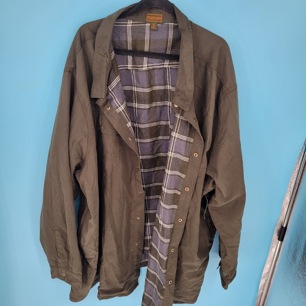 NWT Boulder Creek Flannel Lined Shirt Jacket Mens 6XL Tall Shacket Plaid NWT